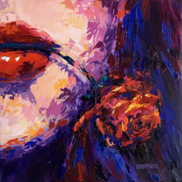Painting titled ""Scarlet taste"" by Oxypoint, Original Artwork, Oil