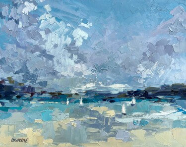 Painting titled ""Sea breeze"" by Oxypoint, Original Artwork, Oil Mounted on Other rigid panel