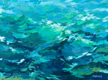 绘画 标题为“"Sea pulse"” 由Oxypoint, 原创艺术品, 油 安装在纸板上