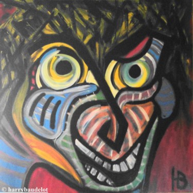 Schilderij getiteld "visage.jpg" door Harry Baudelot, Origineel Kunstwerk, Anders