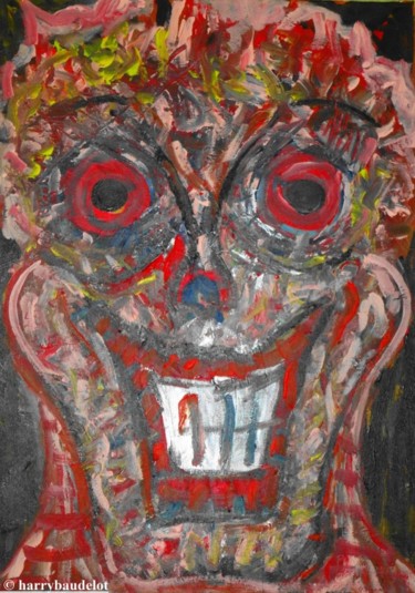 Peinture intitulée "le-clown.jpg" par Harry Baudelot, Œuvre d'art originale