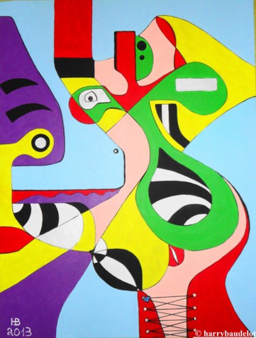 Pintura titulada "abstract-plans.jpg" por Harry Baudelot, Obra de arte original