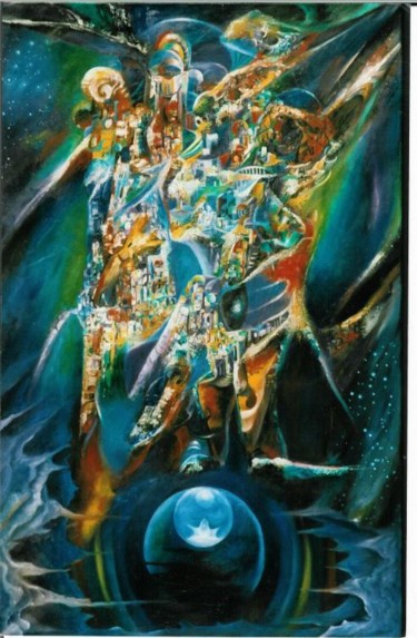 Malerei mit dem Titel "Cosmos" von Oybur, Original-Kunstwerk