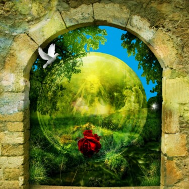 The sacred garden Digitale Künste mit dem Titel "The sacred garden" von Öyvind Ander, Original-Kunstwerk, 2D Digital Work