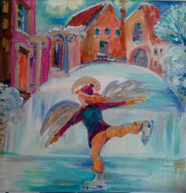 Картина под названием "skater" - Ozemkova, Подлинное произведение искусства, Акрил
