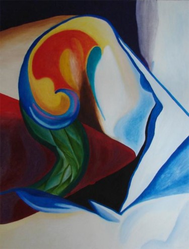 Картина под названием "Рыба" - Озёркина, Подлинное произведение искусства, Масло