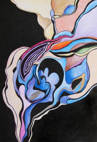 Картина под названием "двойник" - Озёркина, Подлинное произведение искусства, Масло
