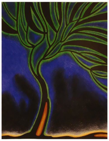 Картина под названием "дерево" - Озёркина, Подлинное произведение искусства, Масло