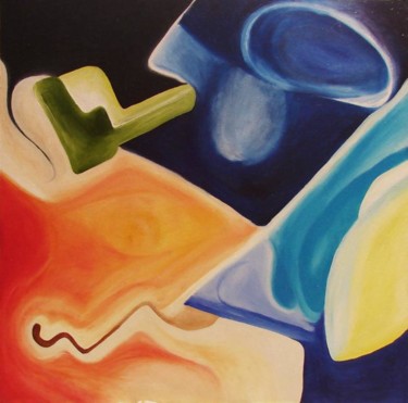 Картина под названием "курец" - Озёркина, Подлинное произведение искусства, Масло