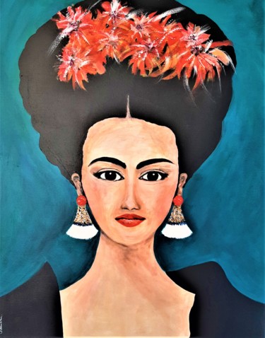 Painting titled "BLACK FRIDA" by Pascale Albizzati, Original Artwork, Acrylic Mounted on Wood Stretcher frame