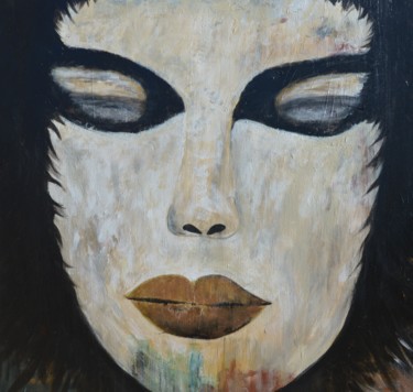 Painting titled "LE RÉVEIL" by Pascale Albizzati, Original Artwork, Acrylic Mounted on Wood Stretcher frame