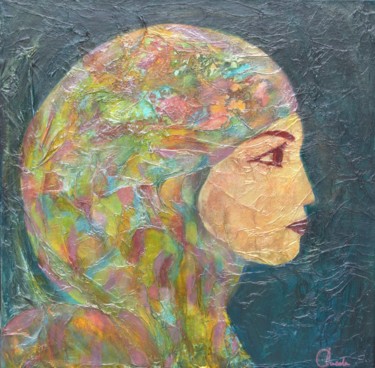 Painting titled "DUDUK" by Pascale Albizzati, Original Artwork, Acrylic Mounted on Wood Stretcher frame