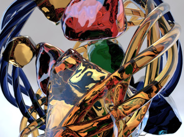 Arte digitale intitolato "bubbles-2-0-90x67-s…" da Patrice Elmer, Opera d'arte originale, Modellazione 3D