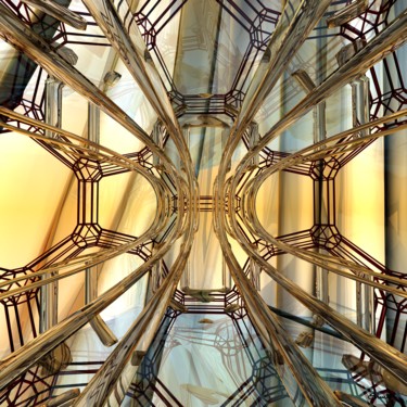 Arts numériques intitulée "hexahedron-1-0-86x8…" par Patrice Elmer, Œuvre d'art originale, Modélisation 3D