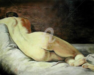 Painting titled "Femme Nue" by Cya, Original Artwork