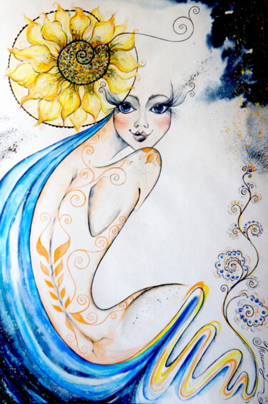 Painting titled "Olympia" by Iryna Tatur, Original Artwork, Ink