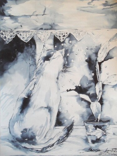 Malarstwo zatytułowany „Winter Mood” autorstwa Iryna Tatur, Oryginalna praca, Atrament