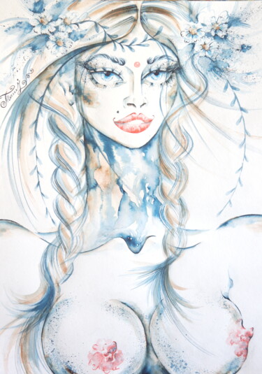 "Lana" başlıklı Tablo Iryna Tatur tarafından, Orijinal sanat, Mürekkep