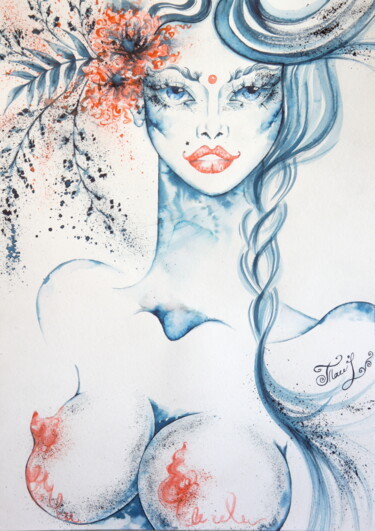 绘画 标题为“Julia” 由Iryna Tatur, 原创艺术品, 墨