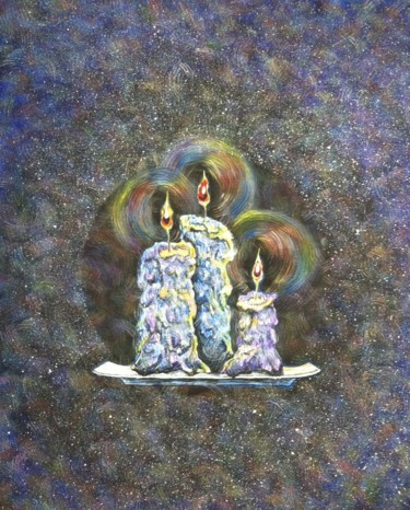 Painting titled "Night Light" by P.K. Brasby, Original Artwork