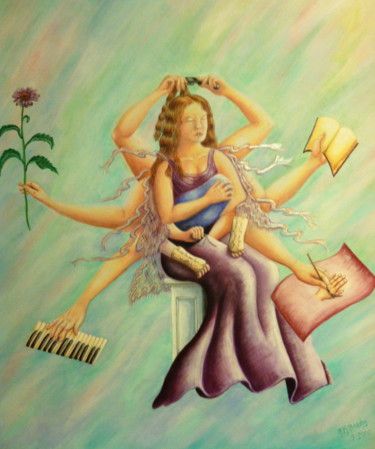 Painting titled "Carpal Tunnel Dreams" by P.K. Brasby, Original Artwork