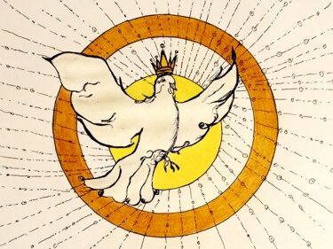 Dessin intitulée "Solaris" par Kitti Pataki, Œuvre d'art originale, Crayon Monté sur Autre panneau rigide