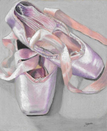 Drawing titled "Danse" by P. Le Sommer, Original Artwork, Pastel