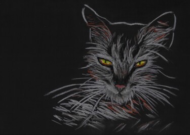 Drawing titled "It's where my demon…" by P. Le Sommer, Original Artwork, Pastel