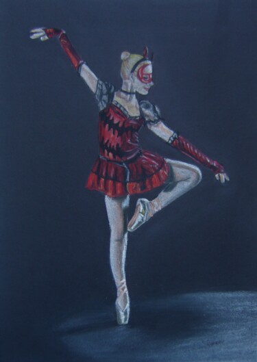 图画 标题为“Mouvement 2 - Equil…” 由P. Le Sommer, 原创艺术品, 粉彩