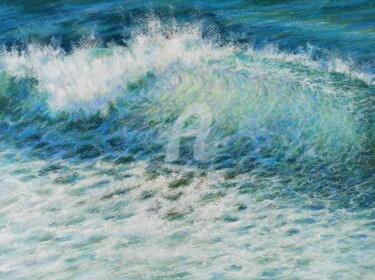 Painting titled "Sea harmony" by P. Lee, Original Artwork, Pastel