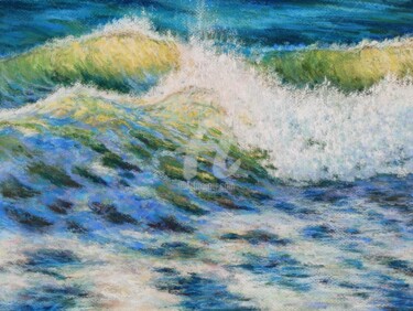 Painting titled "Marine inspiration" by P. Lee, Original Artwork, Pastel
