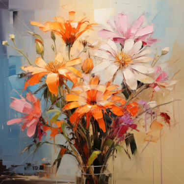 Digitale Kunst mit dem Titel "Flowers1" von P. Lee, Original-Kunstwerk, Digitale Malerei