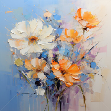Digitale Kunst mit dem Titel "Flowers6" von P. Lee, Original-Kunstwerk, Digitale Malerei
