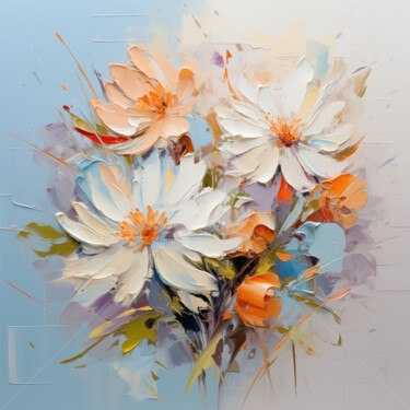 Digital Arts titled "Flowers10" by P. Lee, Original Artwork, Digital Painting