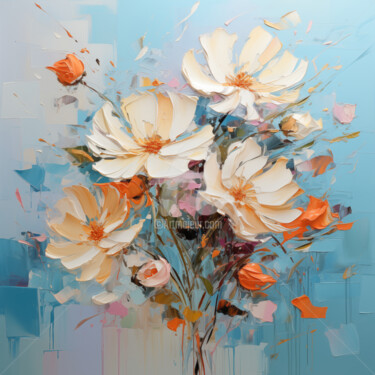 Arts numériques intitulée "Flowers13" par P. Lee, Œuvre d'art originale, Peinture numérique
