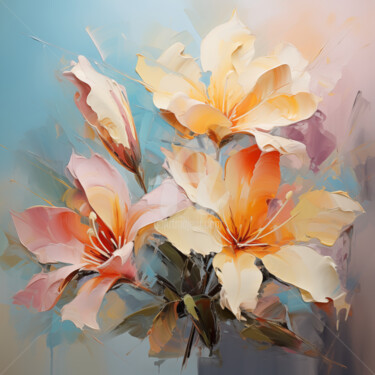 Arts numériques intitulée "Flowers25" par P. Lee, Œuvre d'art originale, Peinture numérique