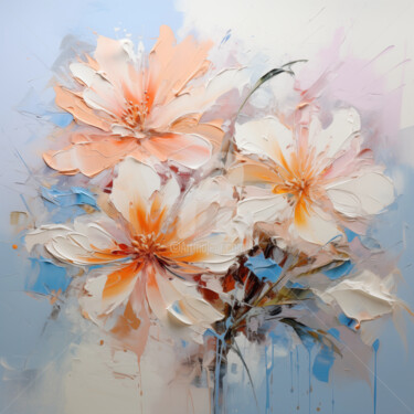 Digital Arts titled "Flowers27" by P. Lee, Original Artwork, Digital Painting