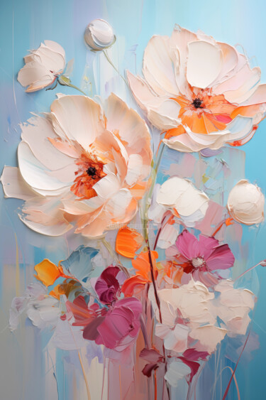 Arts numériques intitulée "Flowers36" par P. Lee, Œuvre d'art originale, Peinture numérique