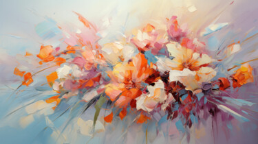 Digital Arts titled "Flowers41" by P. Lee, Original Artwork, Digital Painting