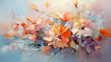 Digital Arts titled "Flowers48" by P. Lee, Original Artwork, Digital Painting