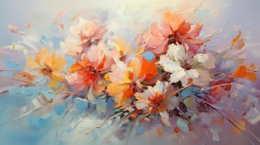 Digital Arts titled "Flowers49" by P. Lee, Original Artwork, Digital Painting