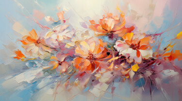 Digital Arts titled "Flowers50" by P. Lee, Original Artwork, Digital Painting