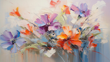 Digital Arts titled "Flowers51" by P. Lee, Original Artwork, Digital Painting