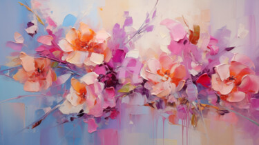 Digital Arts titled "Flowers56" by P. Lee, Original Artwork, Digital Painting