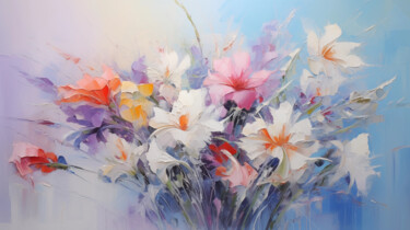 Arts numériques intitulée "Flowers58" par P. Lee, Œuvre d'art originale, Peinture numérique