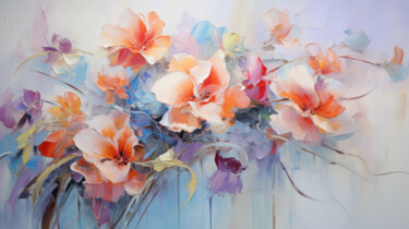 Digital Arts titled "Flowers59" by P. Lee, Original Artwork, Digital Painting