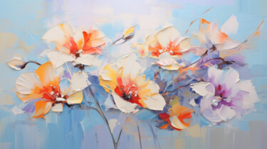 Digital Arts titled "Flowers60" by P. Lee, Original Artwork, Digital Painting