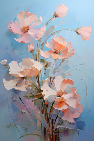 Arts numériques intitulée "Flowers63" par P. Lee, Œuvre d'art originale, Peinture numérique