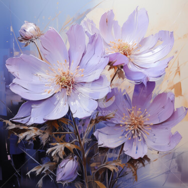 Digital Arts titled "Flowers67" by P. Lee, Original Artwork, Digital Painting