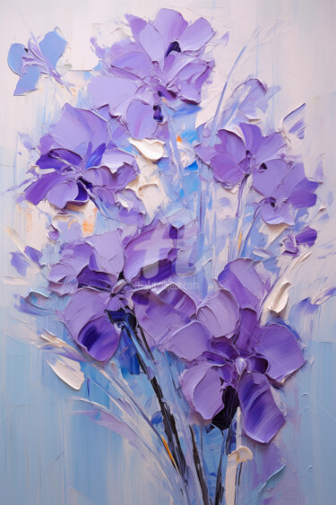 Digitale Kunst mit dem Titel "Flowers68" von P. Lee, Original-Kunstwerk, Digitale Malerei